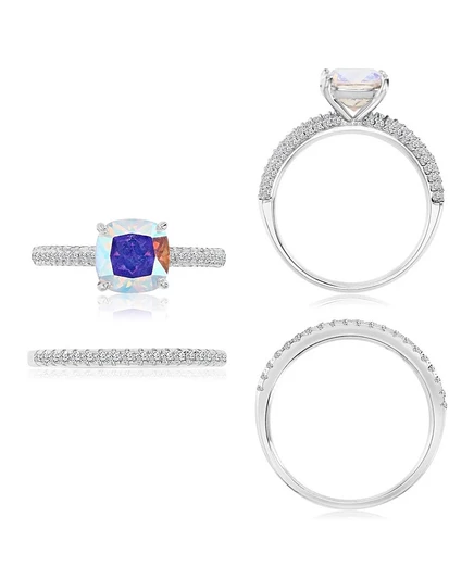 Обручальное кольцо Macy's Aurora Borealis (4,85 карата) и кубический цирконий (4,85 карата) белый