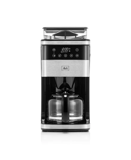 Кофеварка Melitta 10 чашек с жерновой кофемолкой, черная