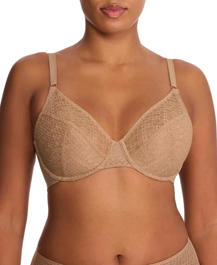 Бюстгальтер на косточках Natori Women's Harmony с гладкой спинкой коричнево-бежевый