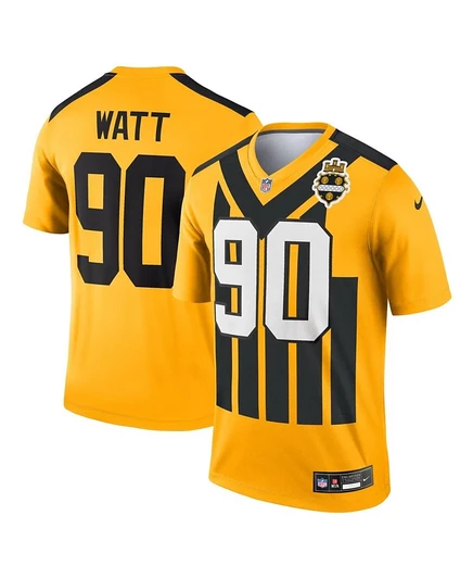 Мужская игровая футболка Nike T.J. Watt Steelers, золотая