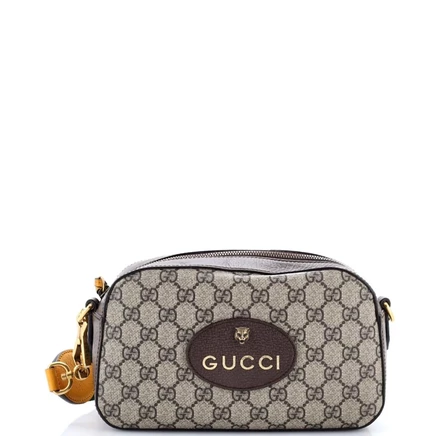 Женская сумка Gucci Neo Vintage camera мессенджер GG, коричневая