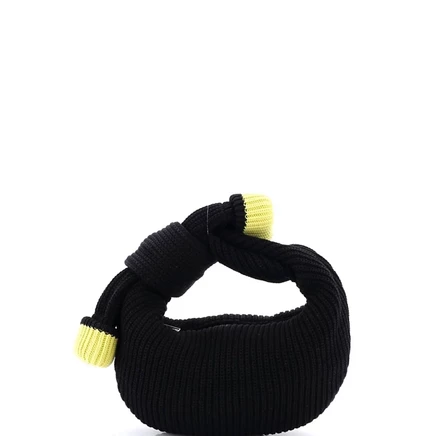 Женская сумка Bottega Veneta Mini Jodie, вязаная, черная