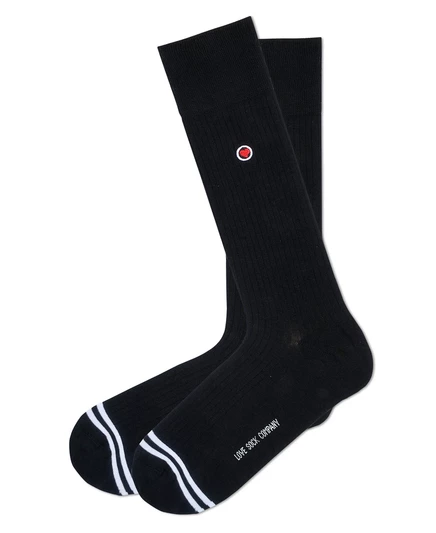 Мужские носки LOVE SOCK COMPANY ребристые, черные