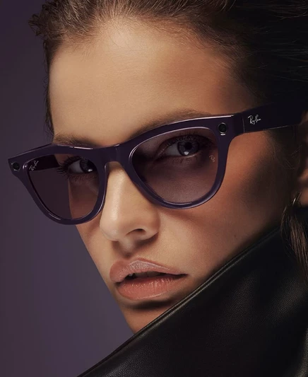 Унисекс солнцезащитные очки Ray Ban Meta Skyler, мелово-серые