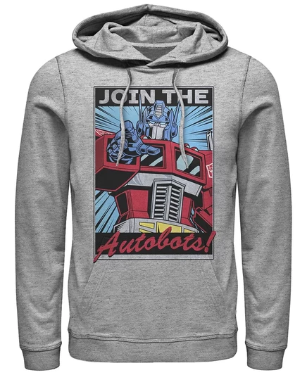 Мужская флисовая толстовка с капюшоном Transformers Generations Join Autobots athletic heather