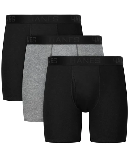 Мужские боксерские трусы-блендеры Hanes Ultimate Comfort Blend, 3 упаковки multi