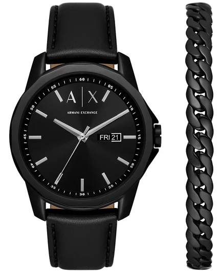 Мужской набор часов AX Armani Exchange AX7147SET 44 мм, черный