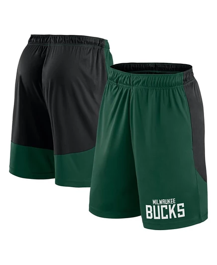 Мужские шорты Logo Athletic Milwaukee Bucks, темно-зеленые/черные