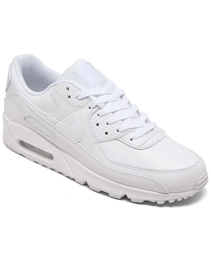Мужские повседневные кроссовки Nike Air Max 90 из натуральной кожи от Finish Line white