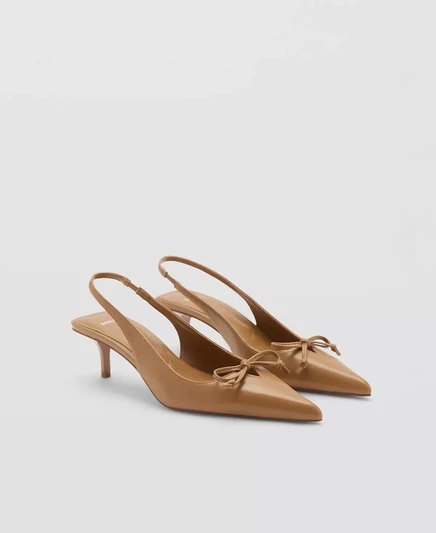 Женские туфли Mango бежевого цвета medium brown