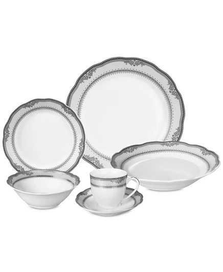 Столовый сервиз Lorren Home Trends Victoria, серебристый