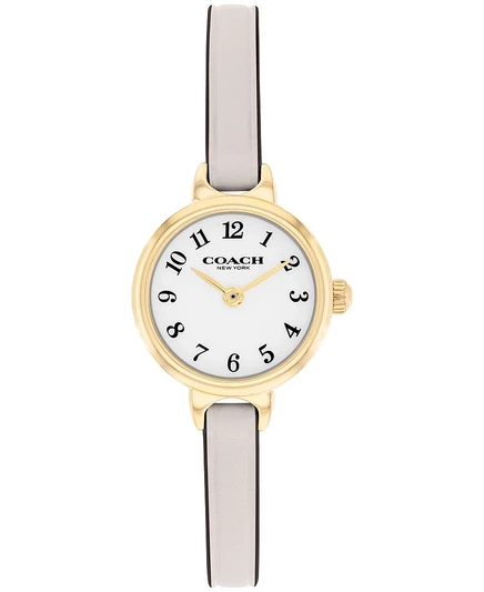 Женские часы Coach на кожаном ремешке Iris Chalk, белый, 22,5 мм