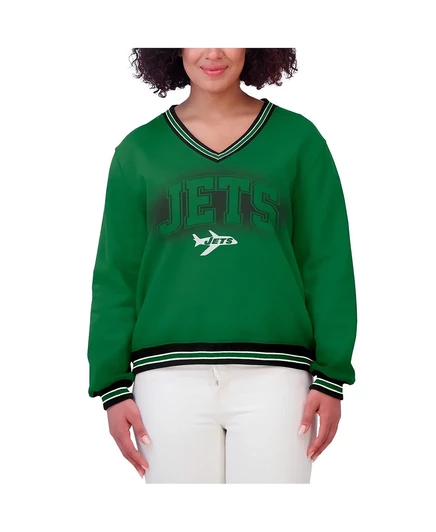 Женский свитшот WEAR by Erin Andrews Jets оверсайз, зеленый