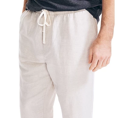 Мужские льняные брюки Nautica на кулиске, бежевые