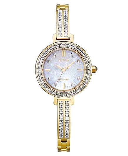 Женские часы Citizen Silhouette Crystal 25 мм, золотистые