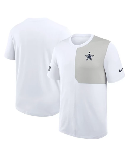 Мужская белая футболка Nike Dallas Cowboys Sideline UV Performance Coach от Nike white