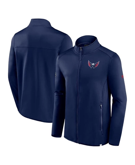 Мужская куртка Fanatics Authentic Pro Washington Capitals на молнии, синяя
