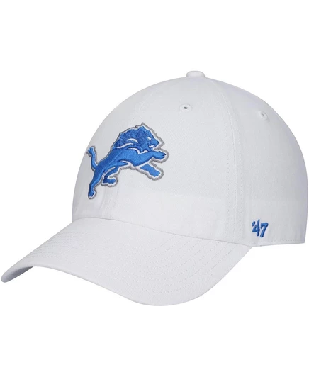 Мужская белая кепка с регулируемой посадкой Detroit Lions Clean Up white