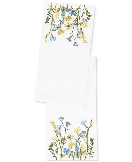 Дорожка для стола Lenox Wildflowers 36×229 см, вышитая