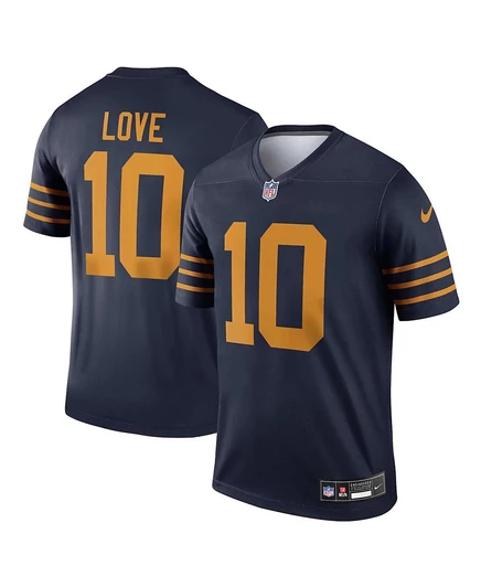 Мужская джерси Nike Jordan Love Packers, синяя