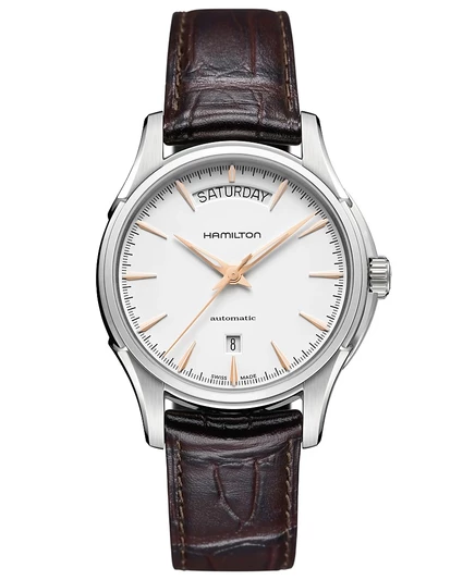 Мужские часы Hamilton Jazzmaster 40 мм автомат, коричневый ремешок