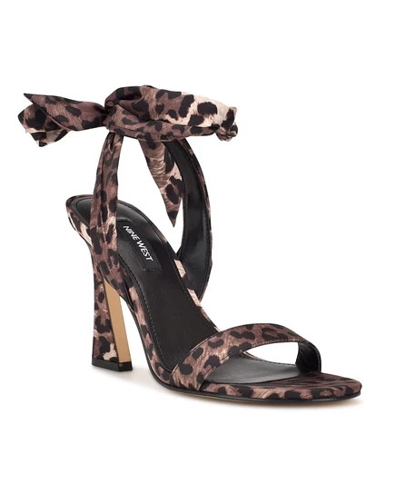 Женские босоножки Nine West Kelsie на каблуке, леопардовые