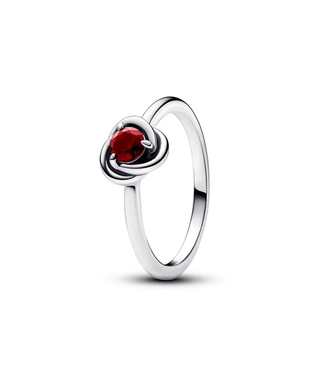 Женское кольцо Pandora Birthday Stone Circle, серебристое