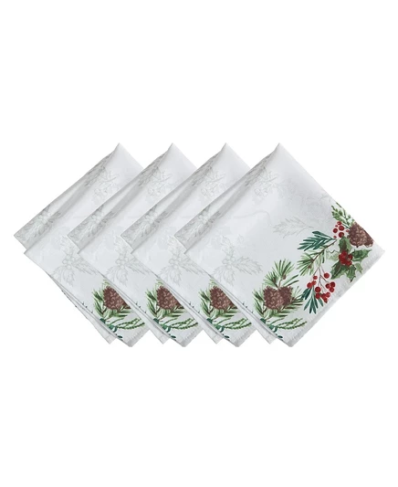 Салфетки Elrene Holly Berry 17″×17″, 4 шт., разноцветные