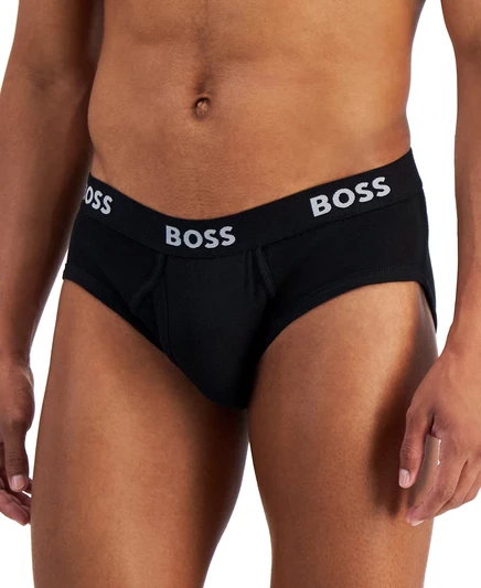 Мужские трусы-брифы Hugo Boss, 5 шт., хлопок, черные