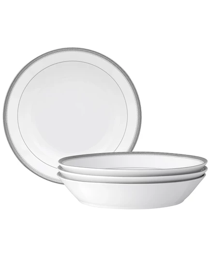 Набор суповых мисок Noritake Charlotta Platinum, 4 шт., платина
