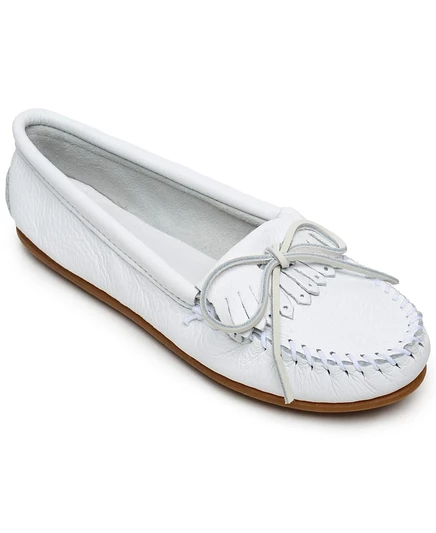 Женские мокасины Minnetonka Kilty из кожи, белые