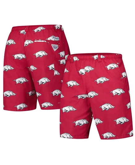 Мужские шорты Columbia PFG Backcast III Razorbacks, красные