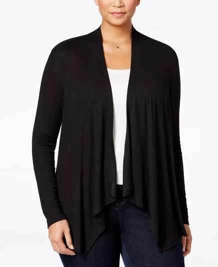  Драпированный кардиган большого размера, созданный для Macy's black