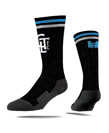 Мужские и женские носки Strideline Charlotte FC 2025 Jersey Hook Premium Crew от Strideline black