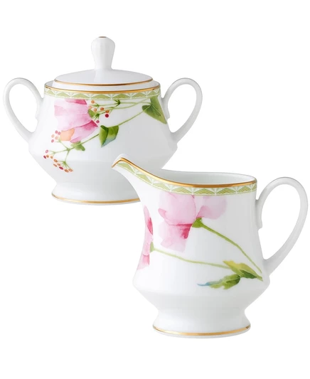 Набор Noritake Poppy Place сахарница и сливочник, белые