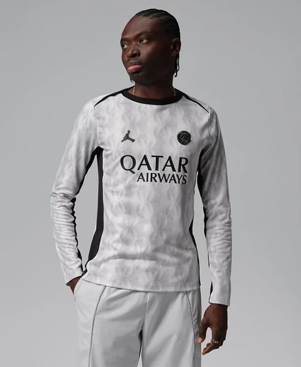 Мужской предматчевый лонгслив Jordan PSG Pre-Match Dri-FIT, серый