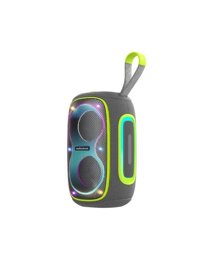 Портативная колонка RadioShack 30 Вт Bluetooth с RGB, серо-зеленая