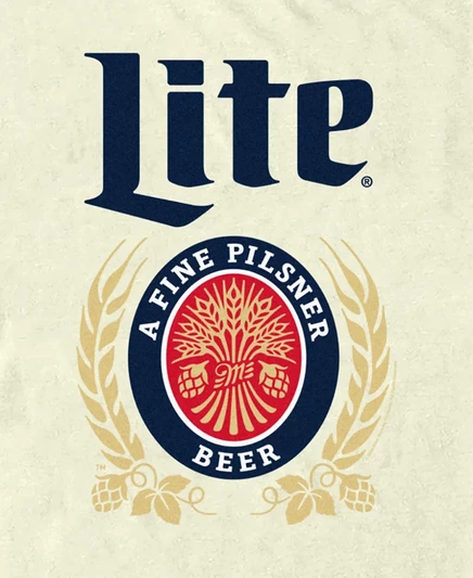 Мужская футболка Miller Lite Fine Lite с коротким рукавом natural
