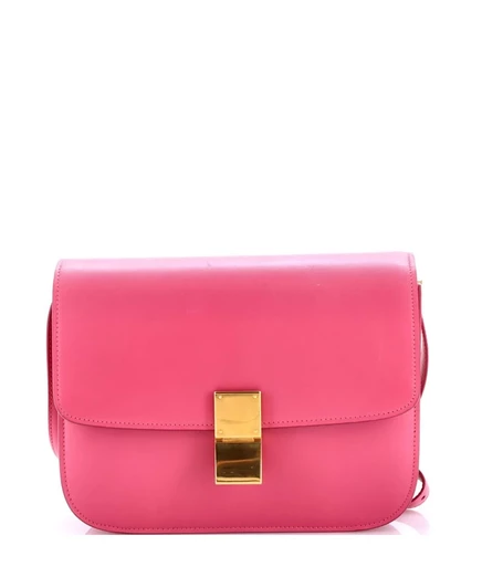 Женская сумка Pre-Owned Celine Classic Box средняя, розовая
