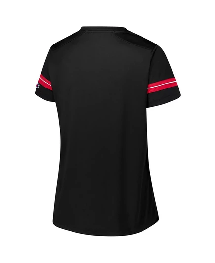 Женская черная футболка на шнуровке Fanatics от Georgia Bulldogs Plus Size с надписью 