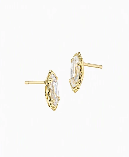 Пусеты Kendra Scott Mini Ellie Luxe с фианитами, золотые