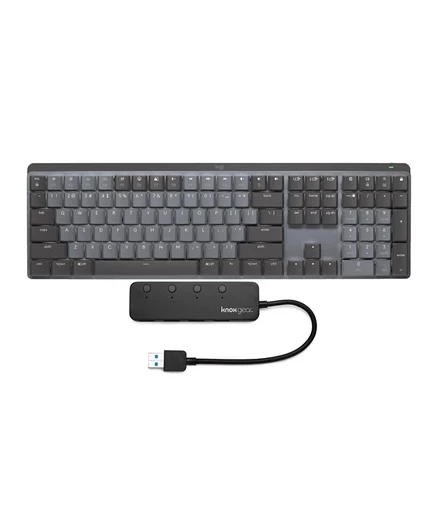 Комплект механической беспроводной клавиатуры Logitech MX Performance с подсветкой серого цвета