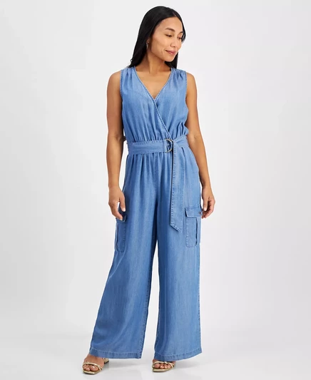  Миниатюрный универсальный комбинезон с поясом, созданный для Macy's medium indigo