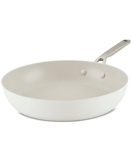 Сковорода KitchenAid 12.25″ керамическая антипригарная, белая