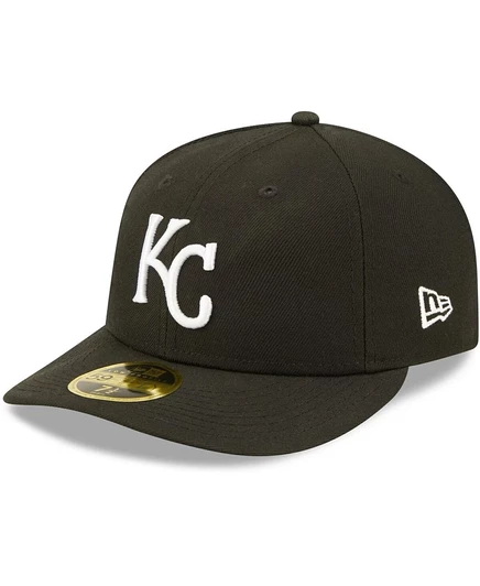 Мужская кепка New Era 59FIFTY KC Royals, черно-белая