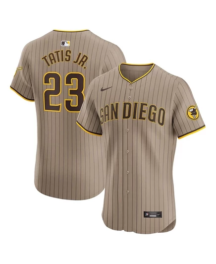 Мужская джерси Nike Fernando Tatis Jr. San Diego Padres, бежевая