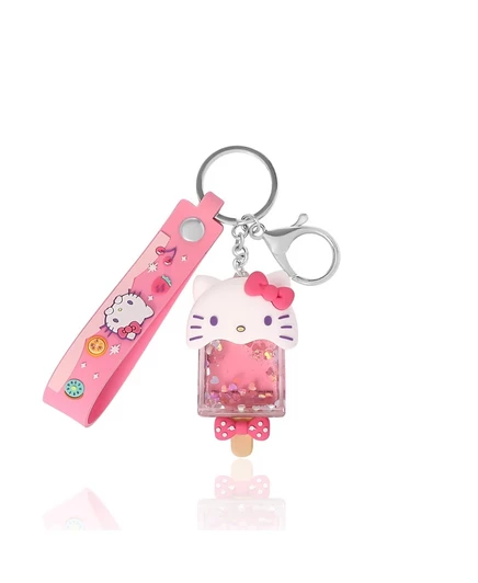 Брелок Hello Kitty «Мороженое» с блёстками, розовый