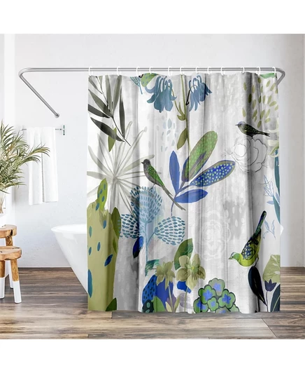 Шторка для душа Americanflat Passion Flower, синяя
