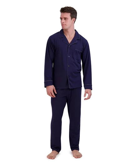 Мужская пижама Hanes Cotton Modal 2 предмета, синяя