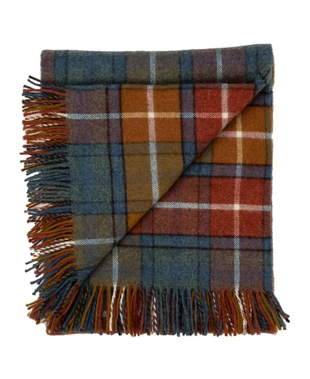 Плед Prince of Scots Highland Tweeds, 140×183 см, оранжевый
